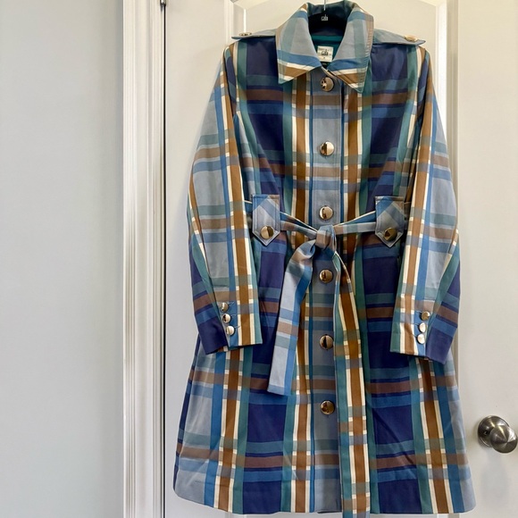CAbi Jackets & Blazers - CAbi 💫 NWOT Spring 2023 Highclere Trench, Women’s Plaid Jacket, Size M, #6248